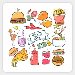 Fast Food pattern Sticker